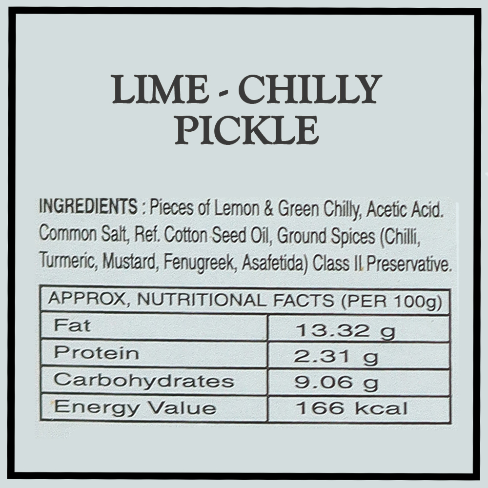 LIME CHILLY PICKLE ING
